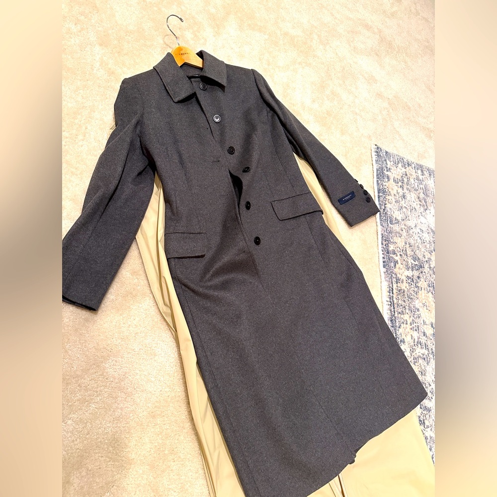 NWOT Burberry Lady Single Breasted Wool Coat